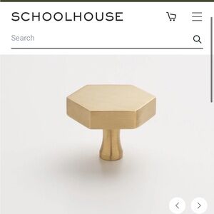 Schoolhouse Hex Knob Brass Multiple Available Schoolhouse Electric